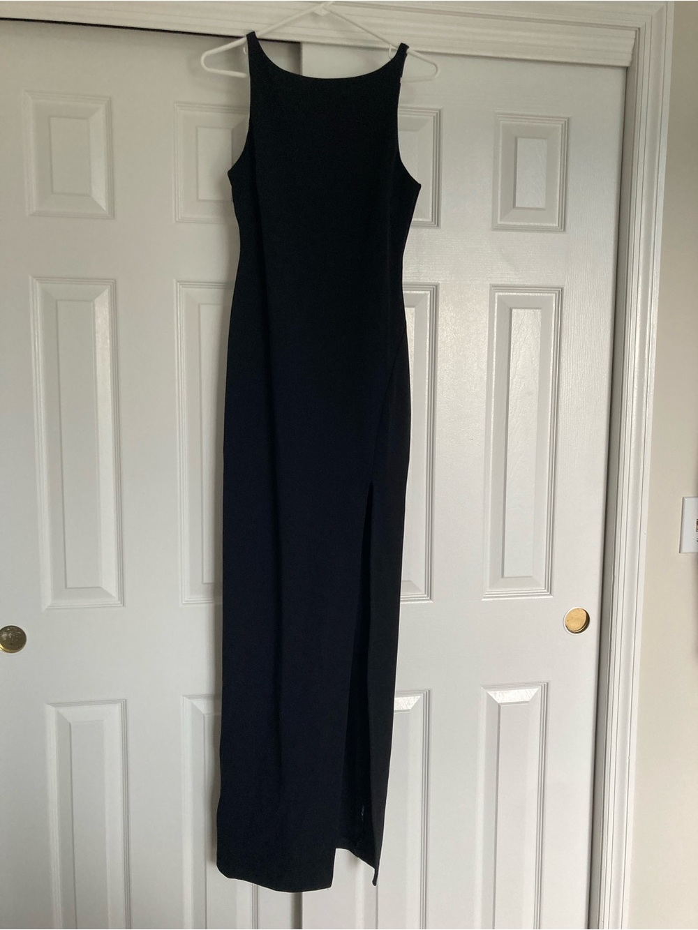 Showpo Black Sleeveless Maxi Dress with Side Slit